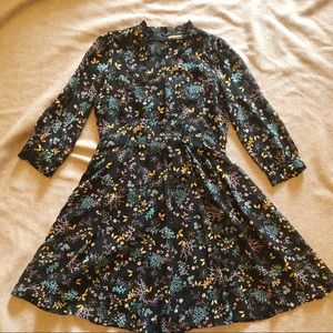 LC Lauren Conrad mini dress black floral print